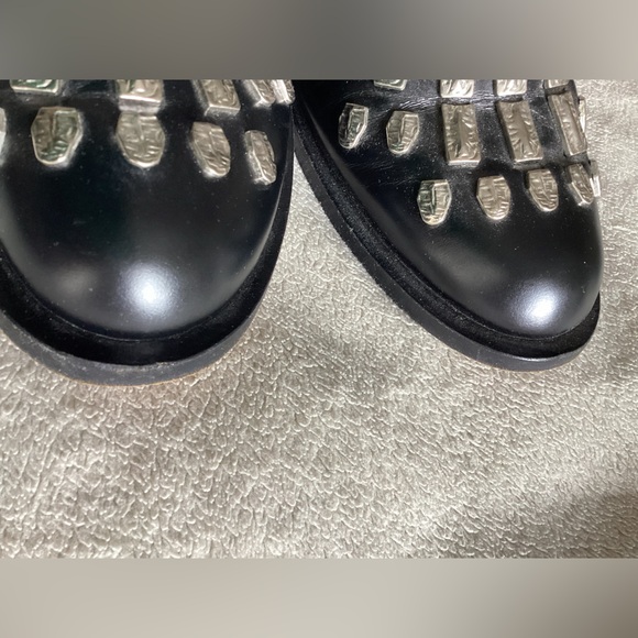 Samuel Failli Black and Silver Studded Ankle Booties - Picture 9 of 13